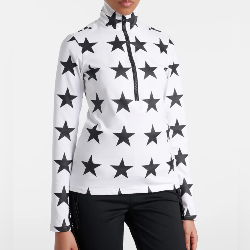 Goldbergh Lunaria printed half-zip ski top Stars Size Small Excellent Condition!